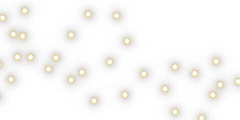 Vector Christmas lights on a transparent background. Christmas light PNG. Set of Christmas glowing garlands. For advertising invitations, web banners, postcards. Vector. Christmas decoration, LED lamp
