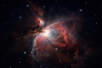 Fototapeta premium Deep Space Nebula Star Formation with Cosmic Dust and Starlight