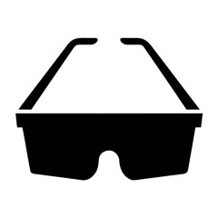 Illustration of black sunglasses eyewear fashion accessory eye protection summer style icon design graphic