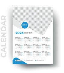 2026 wall calendar template design, monthly wall calendar, planner, agenda, horizontal, school, academic calendar design