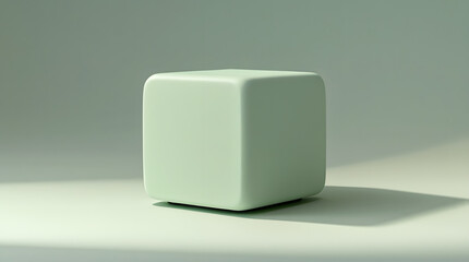 a cube of mint color 