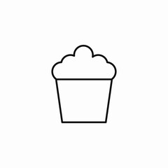 baked cupcake dessert icon sign vector