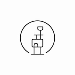 Obraz premium cat scratching post toy icon sign vector