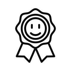 Satisfaction guaranteed outline icon vector design good for web or mobile app