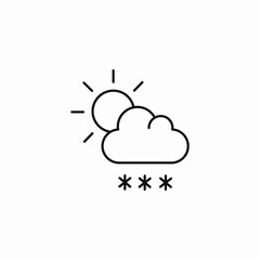 daytime snow cloud icon sign vector
