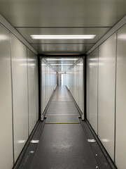 Interior of a Jet bridge at Airport