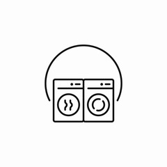 laundry washer dryer icon sign vector