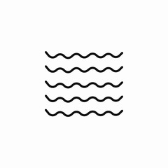 multiple water waves icon sign vector