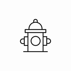 municipal fire water hydrant icon sign vector