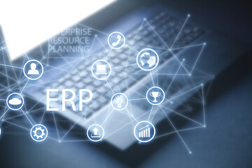  ERP-Enterprise Resource Planning. Business concept