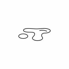 water puddle spill icon sign vector