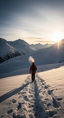 Winter Hiking Moment
