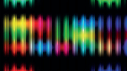 Abstract geometric composition with vibrant color accents