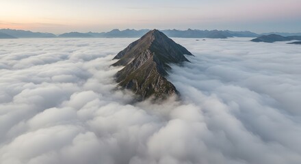The way clouds wrap around a mountain peak.