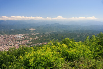 Paragliding from Ordu Boztepe and a magnificent view of the city.