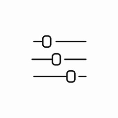 adjust level sliders icon sign vector