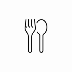 fork and spoon icon sign vector