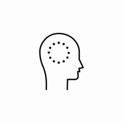 head thinking loading icon sign vector
