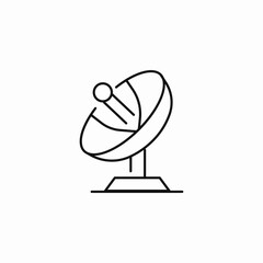 large satellite dish antenna icon sign vector
