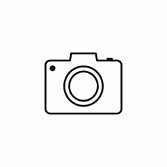 simple outline camera icon sign vector