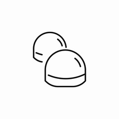 two domed caps icon sign vector