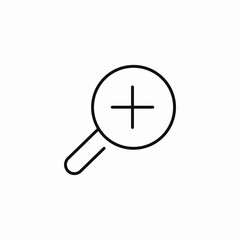 zoom magnifying glass icon sign vector