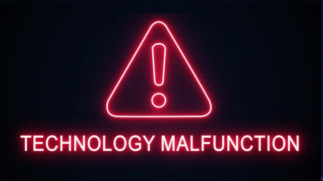 Technology malfunction alert Icon with binary code background. Attention grabbing icon highlights the importance of digital safety in today's interconnected world.