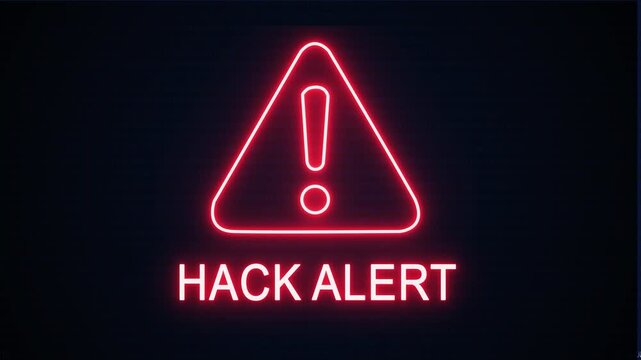 Hack alert Icon with binary code background. Attention grabbing icon highlights the importance of digital safety in today's interconnected world.