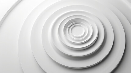 Fototapeta premium A round white wall sculpture with smooth, asymmetrical shapes in minimalist style, radiating elegance and balance through simplicity and modern 4K visual harmony. 