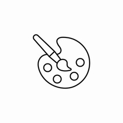 artist paint palette icon sign vector