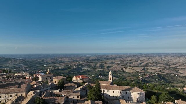 Aerial view of Comune di Cingoli and surrounding landscape