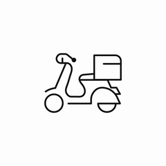 delivery scooter transport icon sign vector