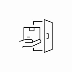 doorstep delivery package icon sign vector