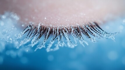Mesmerizing Icy Frost Crystals in Stunning Abstract Macro Close up
