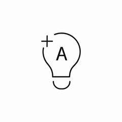 light bulb efficiency plus icon sign vector