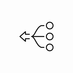 merge split multiple options icon sign vector