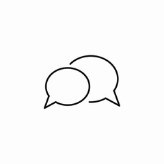 overlapping speech bubbles icon sign vector
