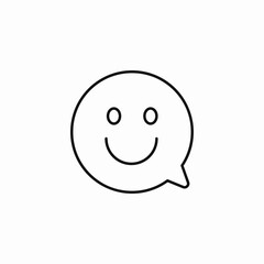 smiling face speech bubble icon sign vector