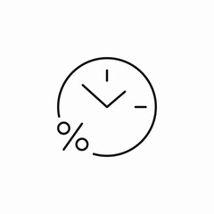 time interest rate icon sign vector