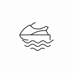 water sports jetski icon sign vector