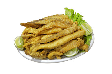 porção de peixe frito