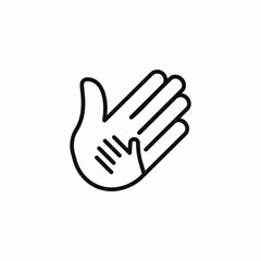 Fototapeta premium adult child protection help hand icon sign vector