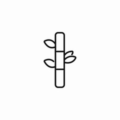 bamboo plant stem icon sign vector