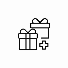 donate gifts plus charity icon sign vector