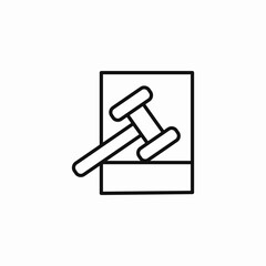 gavel justice law icon sign vector