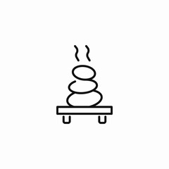 hot stones steaming icon sign vector