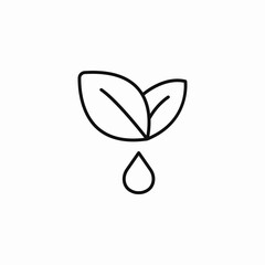 leaf extract natural drop icon sign vector