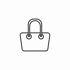 simple tote bag icon sign vector