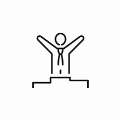 winner podium successful icon sign vector