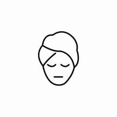 woman with turban icon sign vector